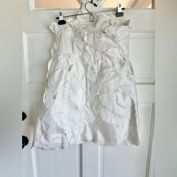 BHLDN Cream Strapless Dress with Floral Accents - Picture 4 of 9